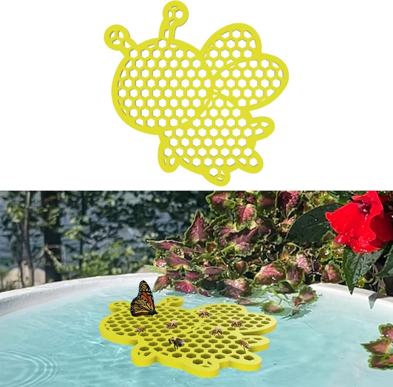 BEE PONTOON Bee Watering Station, Butterfly Watering Station, Garden Decor - Honeybee - Yellow - 1 Pc - Image 1